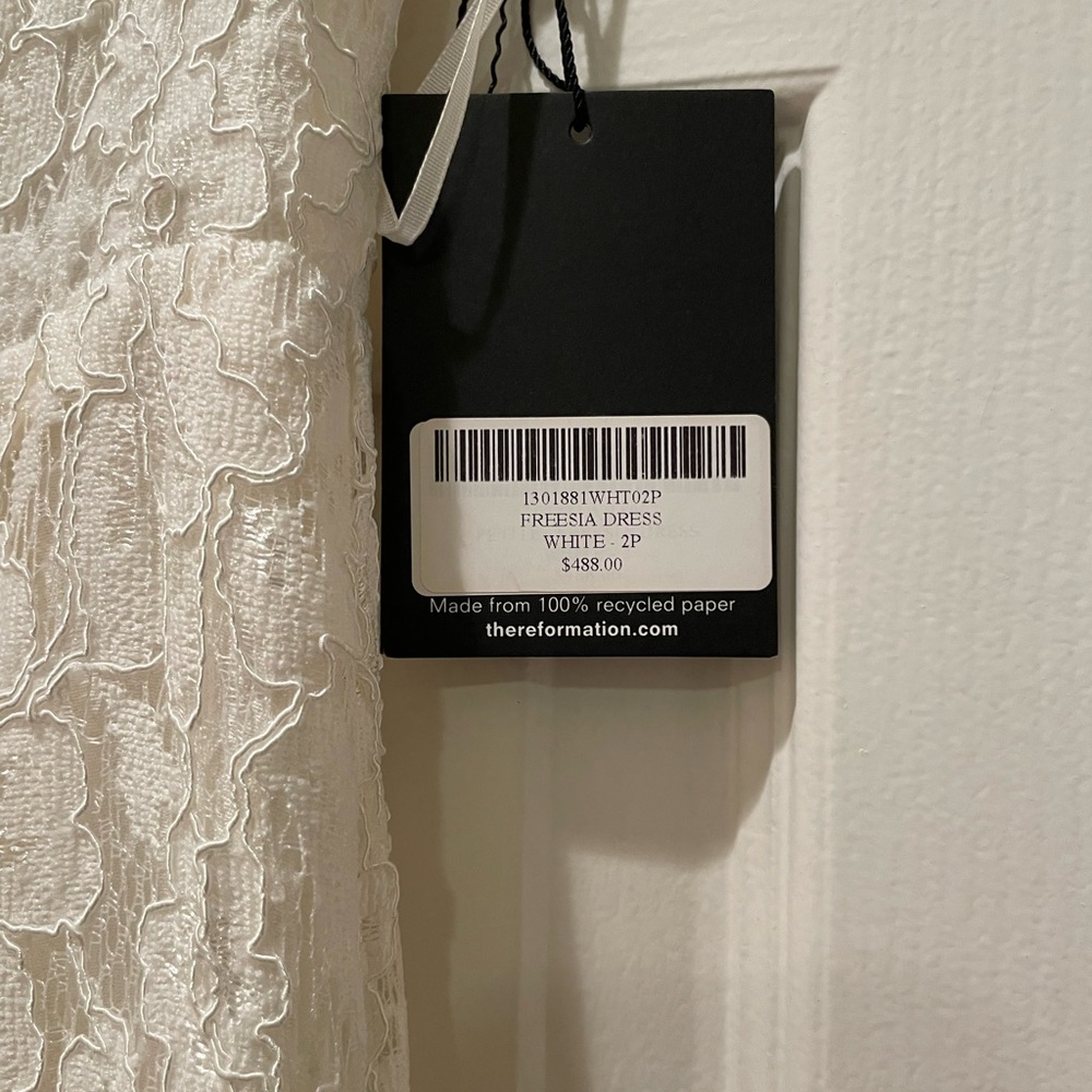 NWT Reformation Freesia Wedding Dress 2P - Picture 4 of 5